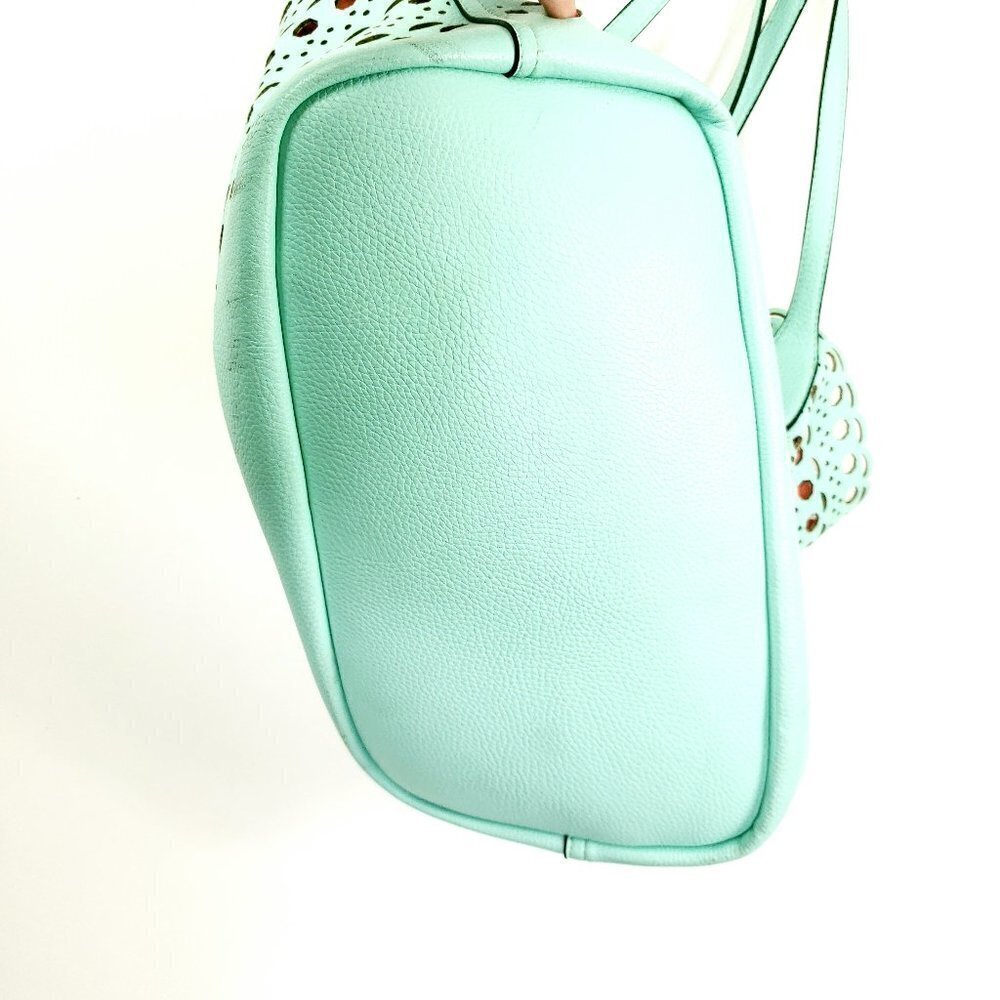 No Brand large tote teal/peach dual color vented - Picture 2 of 8